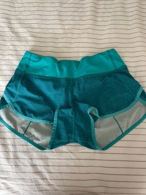 lululemon athletica Teal Two-Tone Athletic Shorts